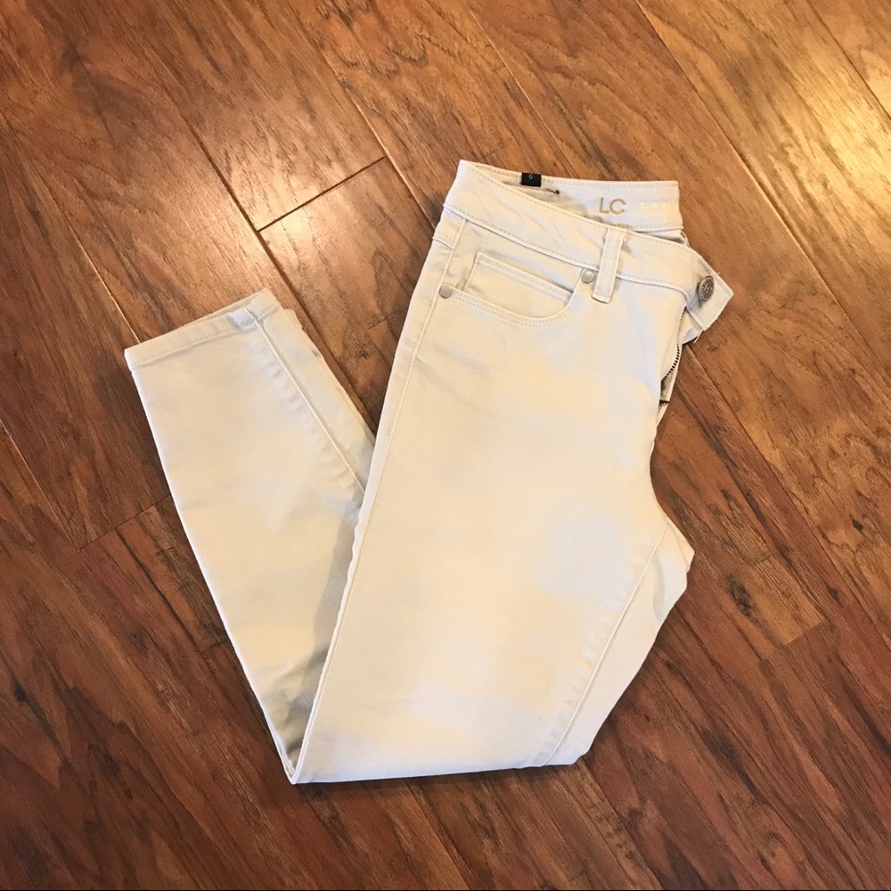 Khaki Lauren Conrad Cropped Jeans